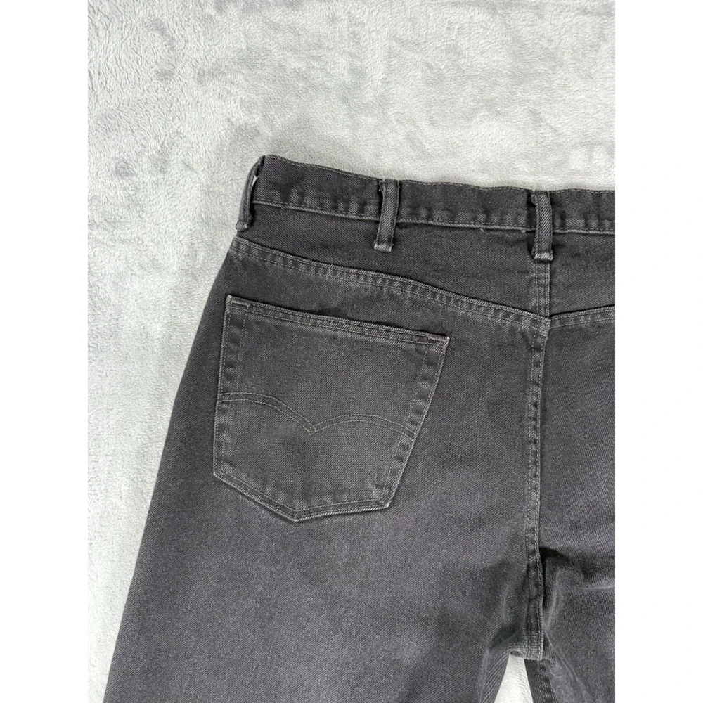 Levis 550 Jeans Mens‎ 42x30 Black Denim Relaxed Fit Tapered Leg